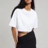 The Frankie Shop CLOTHING Karina Cropped T-Shirt - White