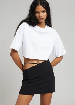 The Frankie Shop CLOTHING Karina Cropped T-Shirt - White