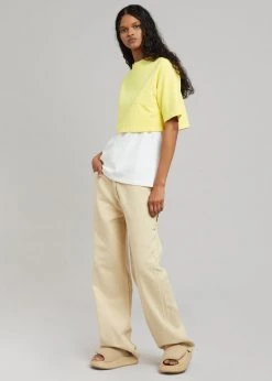 The Frankie Shop CLOTHING Karina Cropped T-Shirt - Yellow 8 The Frankie Shop CLOTHING Karina Cropped T-Shirt - Yellow
