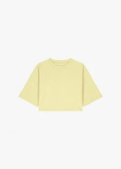 The Frankie Shop CLOTHING Karina Cropped T-Shirt - Yellow 11 The Frankie Shop CLOTHING Karina Cropped T-Shirt - Yellow