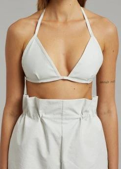KASSL Editions KASSL Edition Coated Bikini Top - White CLOTHING