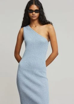 The Frankie Shop Kawa Knit Dress - Blue