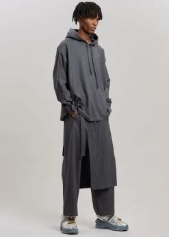 The Frankie Shop Men Keanu Wrap Pants - Charcoal 9 The Frankie Shop Men Keanu Wrap Pants - Charcoal