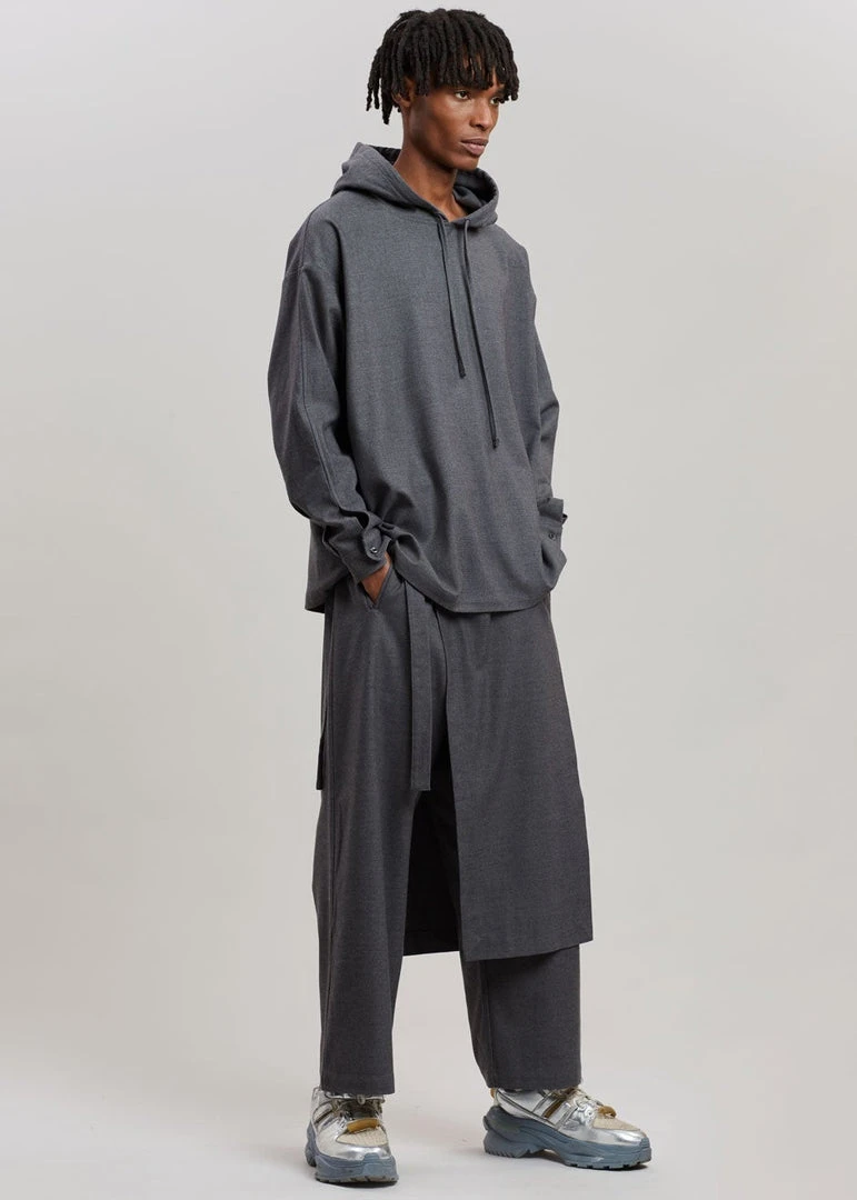 The Frankie Shop Men Keanu Wrap Pants - Charcoal 3 The Frankie Shop Men Keanu Wrap Pants - Charcoal