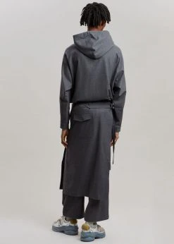 The Frankie Shop Men Keanu Wrap Pants - Charcoal 13 The Frankie Shop Men Keanu Wrap Pants - Charcoal