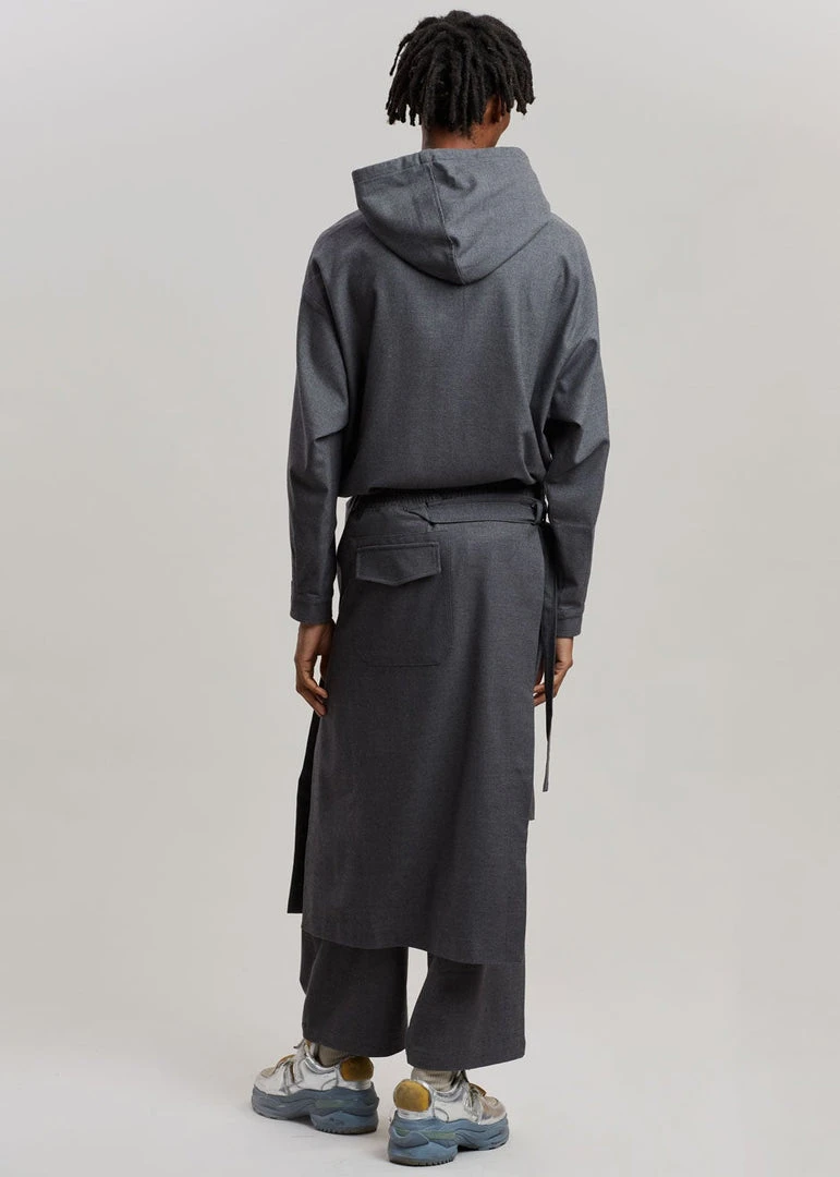 The Frankie Shop Men Keanu Wrap Pants - Charcoal 7 The Frankie Shop Men Keanu Wrap Pants - Charcoal