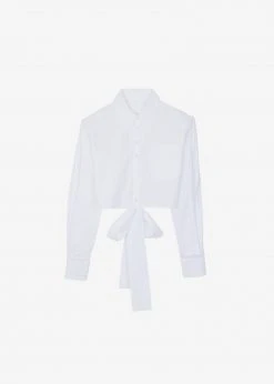 The Frankie Shop Kepa Padded Cropped Shirt - White 21 The Frankie Shop Kepa Padded Cropped Shirt - White