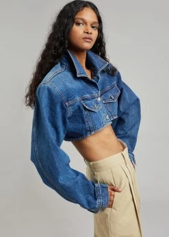 Another J Kett Cropped Denim Jacket - Dark Indigo