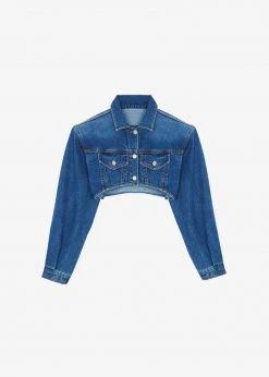 Another J Kett Cropped Denim Jacket - Dark Indigo