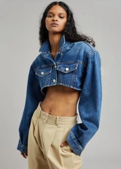Another J Kett Cropped Denim Jacket - Dark Indigo