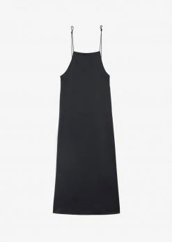 The Frankie Shop Kita Satin Dress - Black CLOTHING