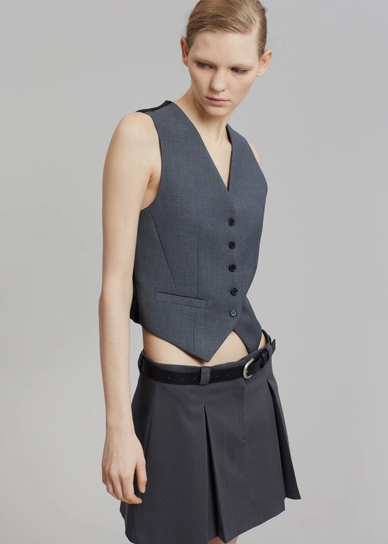 3.another Kitou Mini Skirt - Charcoal CLOTHING 11 3.another Kitou Mini Skirt - Charcoal CLOTHING