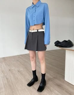 3.another Kitou Mini Skirt - Charcoal CLOTHING 40 3.another Kitou Mini Skirt - Charcoal CLOTHING