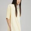 Auver_Fit Kusa Slit Tee - Pale Yellow