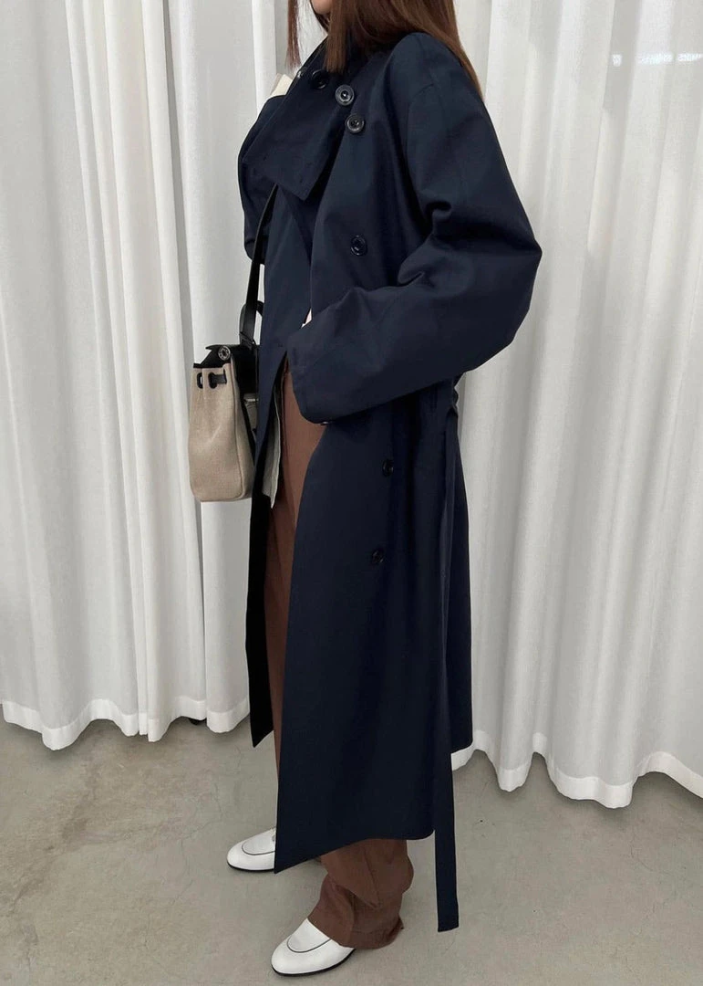 Breathe Laithe Trench Coat - Navy 11 Breathe Laithe Trench Coat - Navy