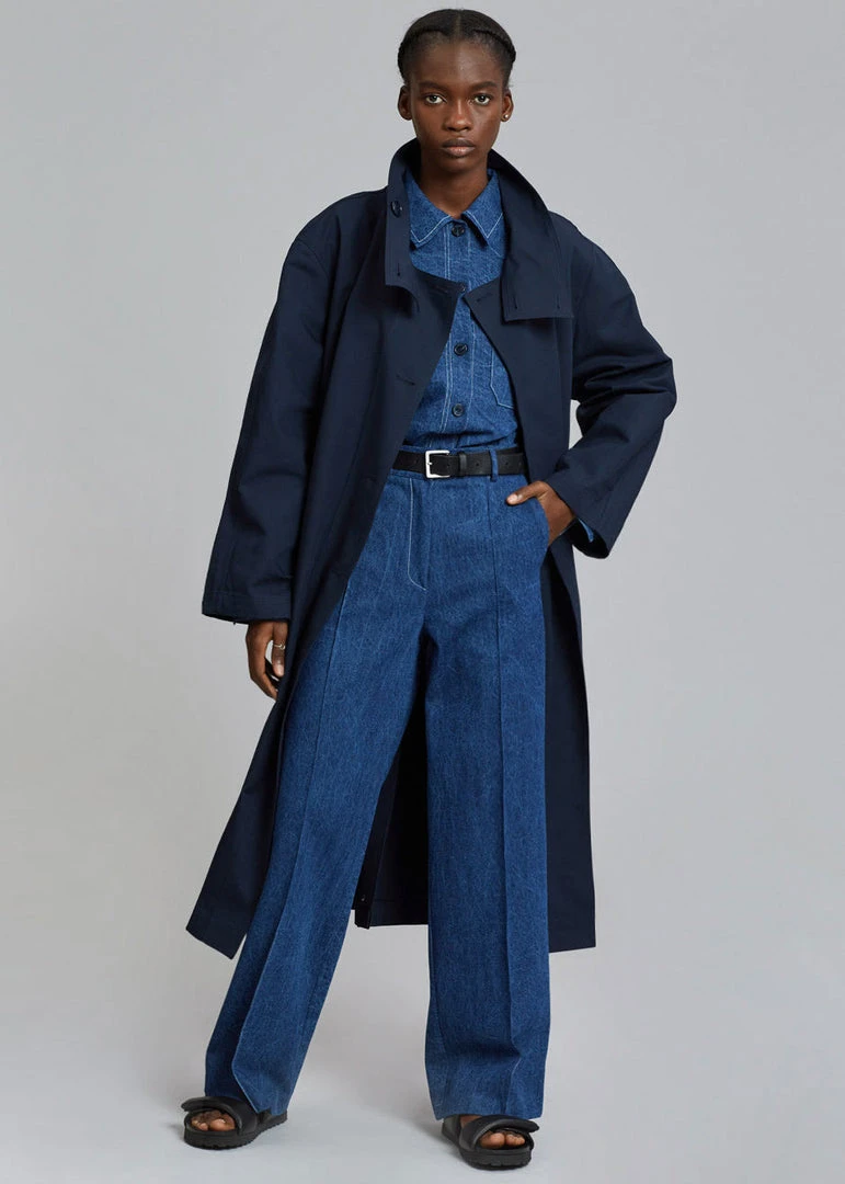 Breathe Laithe Trench Coat - Navy 6 Breathe Laithe Trench Coat - Navy