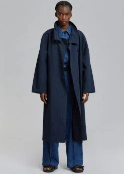 Breathe Laithe Trench Coat - Navy 21 Breathe Laithe Trench Coat - Navy