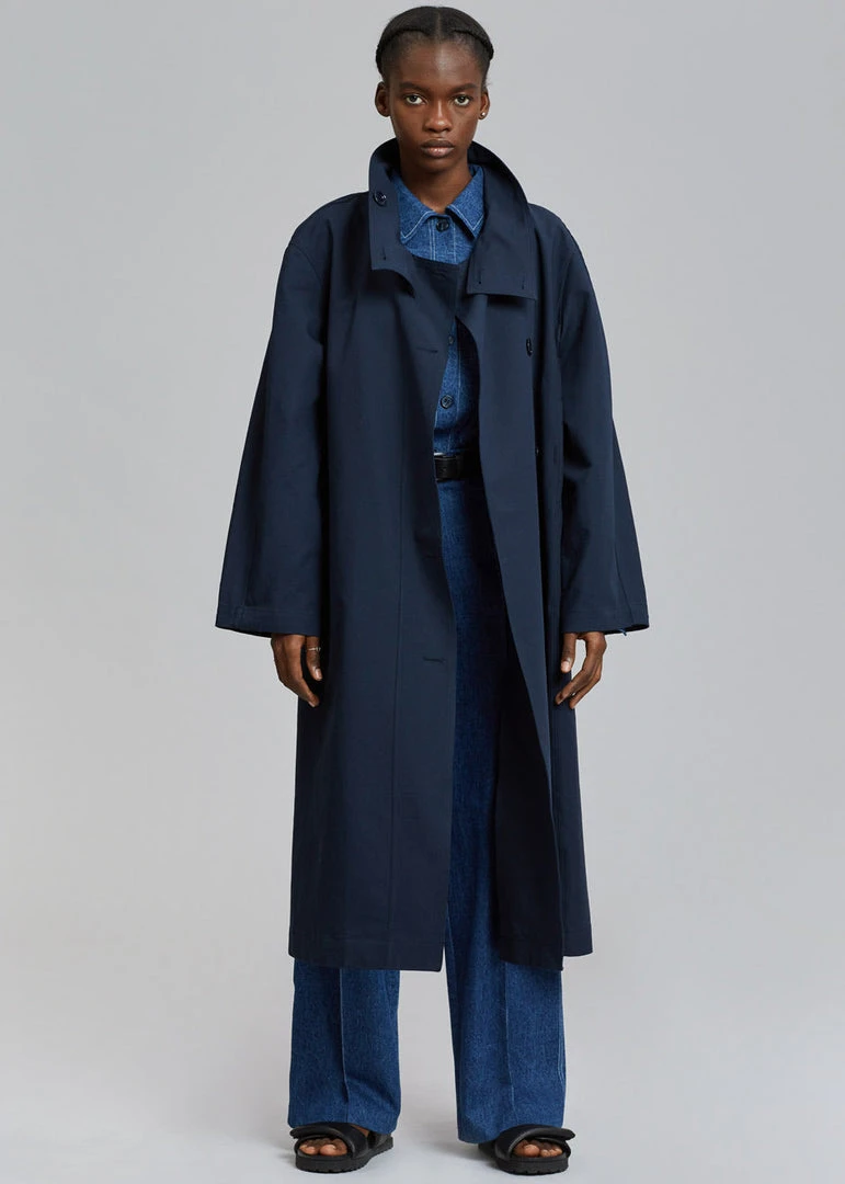 Breathe Laithe Trench Coat - Navy 7 Breathe Laithe Trench Coat - Navy