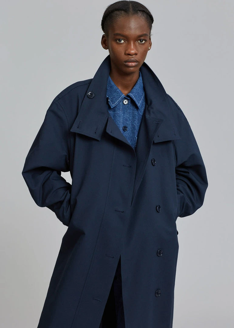 Breathe Laithe Trench Coat - Navy 3 Breathe Laithe Trench Coat - Navy