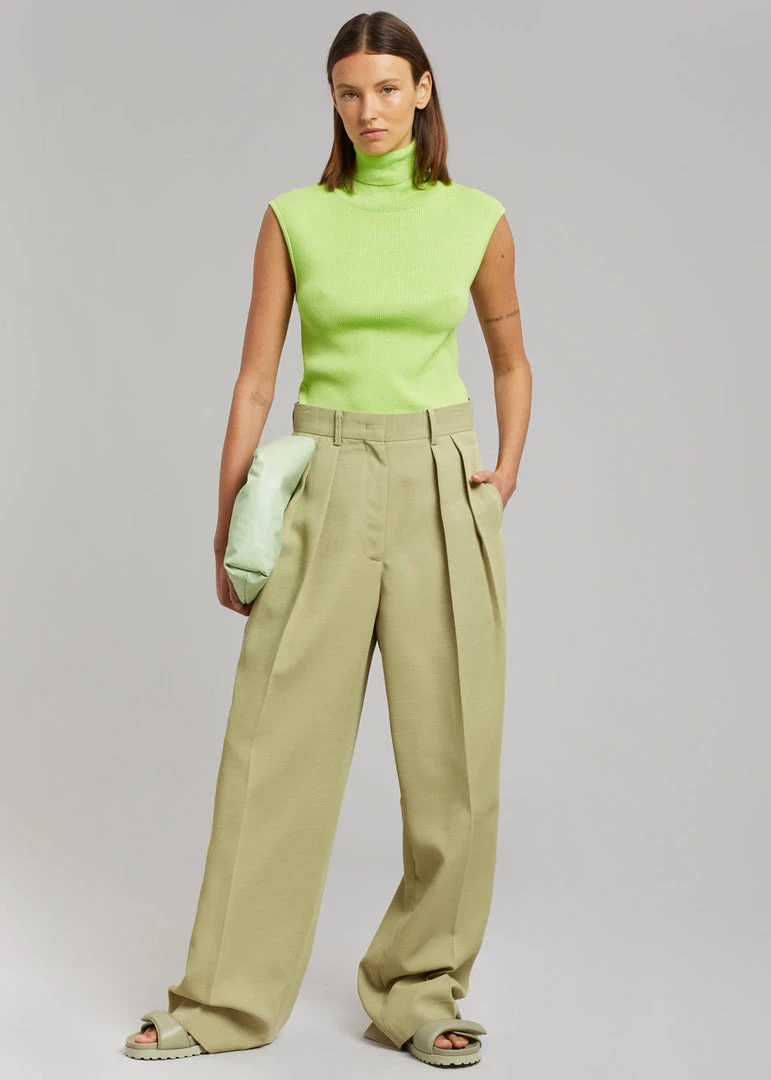 Paper Moon Lanna Turtleneck Knit Top - Lime 5 Paper Moon Lanna Turtleneck Knit Top - Lime