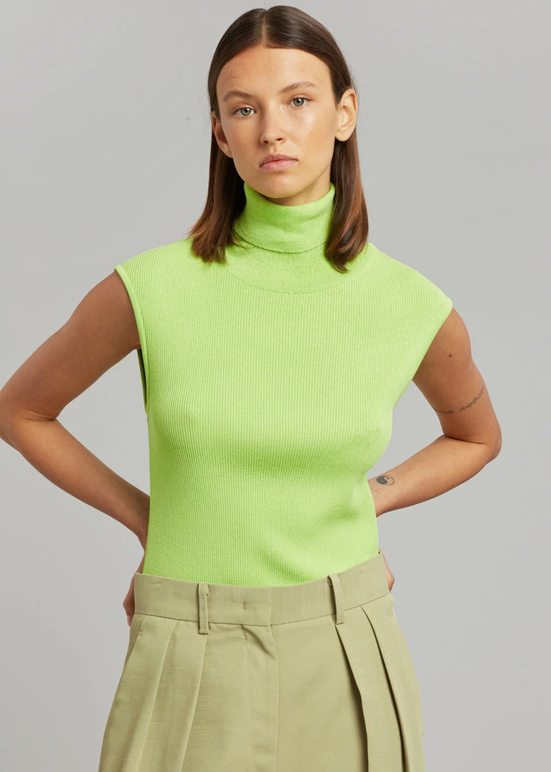Paper Moon Lanna Turtleneck Knit Top - Lime 6 Paper Moon Lanna Turtleneck Knit Top - Lime