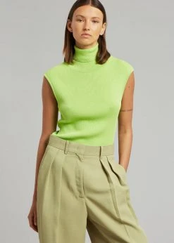 Paper Moon Lanna Turtleneck Knit Top - Lime 14 Paper Moon Lanna Turtleneck Knit Top - Lime