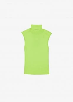 Paper Moon Lanna Turtleneck Knit Top - Lime 21 Paper Moon Lanna Turtleneck Knit Top - Lime