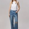 Blossom Laon Ripped Jeans - Worn Wash CLOTHING