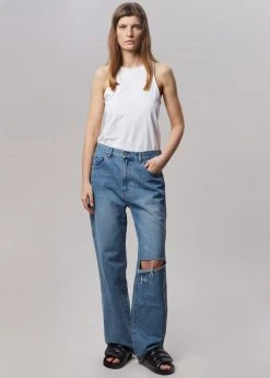 Blossom Laon Ripped Jeans - Worn Wash CLOTHING