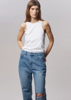 Blossom Laon Ripped Jeans - Worn Wash CLOTHING