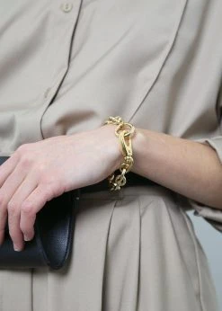 Laura Lombardi Cable Bracelet - Gold ACCESSORIES