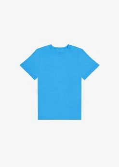 The Frankie Shop Lena Padded Shoulder Tee - Cobalt CLOTHING