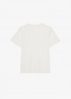 The Frankie Shop Lena Padded Shoulder Tee - Cream CLOTHING