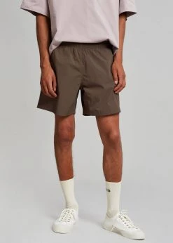 Men Lido Swim Mid Length Trunks - Olive