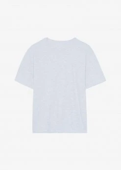 The Frankie Shop Lilou Simple Tee - Light Grey Melange