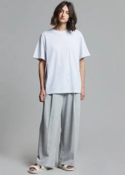 The Frankie Shop Lilou Simple Tee - Light Grey Melange