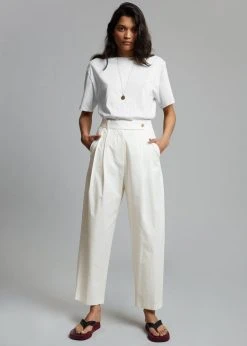 The Frankie Shop Lilou Simple Tee - Optic White