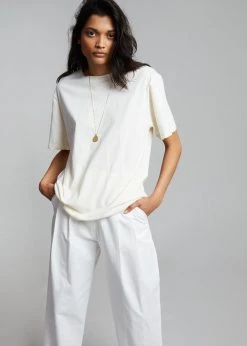 The Frankie Shop Lilou Simple Tee - Beige