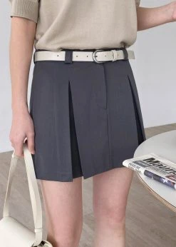 3.another ACCESSORIES Lore Leather Belt - Off White