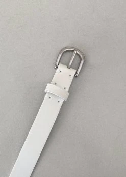 3.another ACCESSORIES Lore Leather Belt - Off White