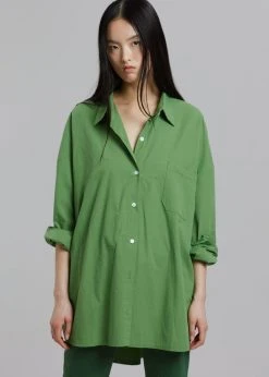 The Frankie Shop Loretta Boxy Shirt - Kelly Green