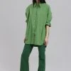 The Frankie Shop Loretta Boxy Shirt - Kelly Green