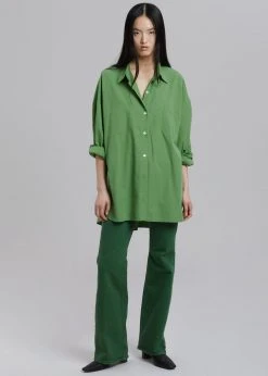 The Frankie Shop Loretta Boxy Shirt - Kelly Green