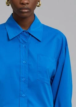One's Taste CLOTHING Lotus Shirt - Cobalt
