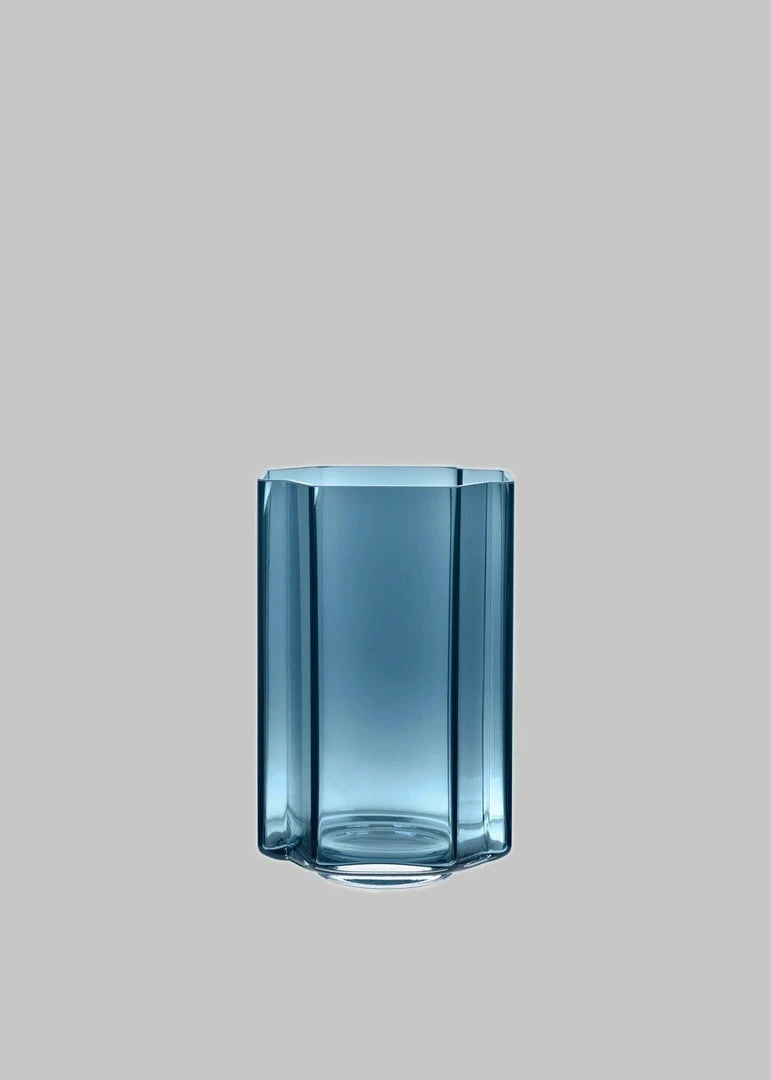 Louise Roe Funki Asymmetric Vase - Blue LIFESTYLE 2 Louise Roe Funki Asymmetric Vase - Blue LIFESTYLE