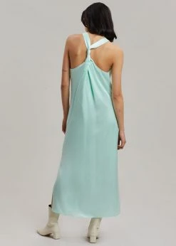 Loulou Studio Sula Silk Dress - Aqua Vacation Edit