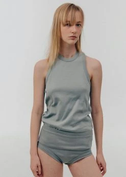 Low Classic Classic Rib Sleeveless Top - Grey