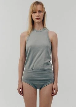 Low Classic Classic Rib Sleeveless Top - Grey