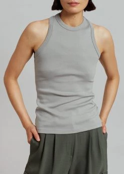 Low Classic Classic Rib Sleeveless Top - Grey