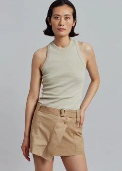Low Classic Pocket Mini Skirt - Beige CLOTHING